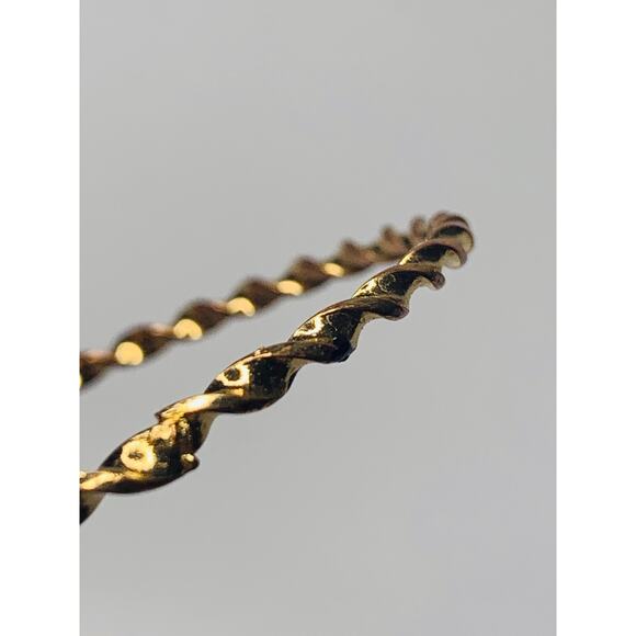Gold Toned Twisted Bangle Bracelet - Picture 2 of 4